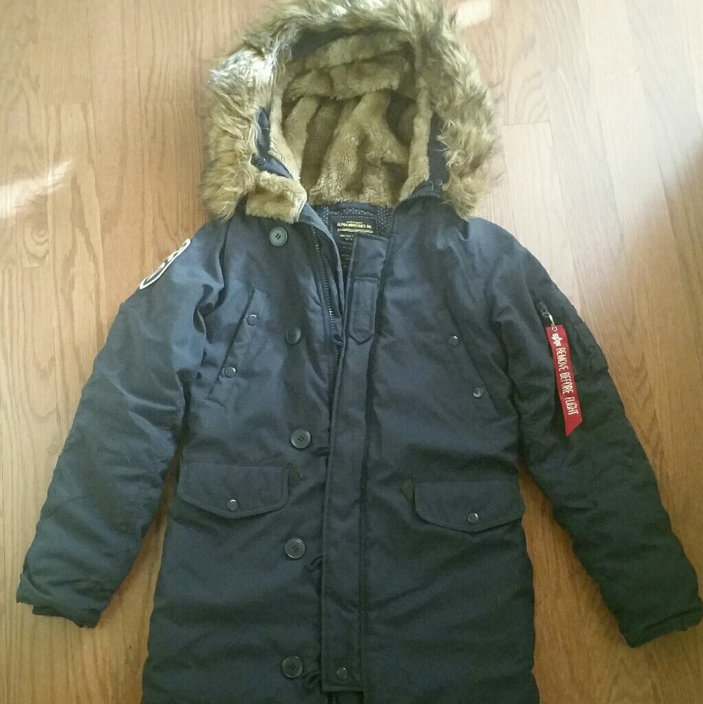 Women's Alpha Industries Altitude Parka In Navy XS